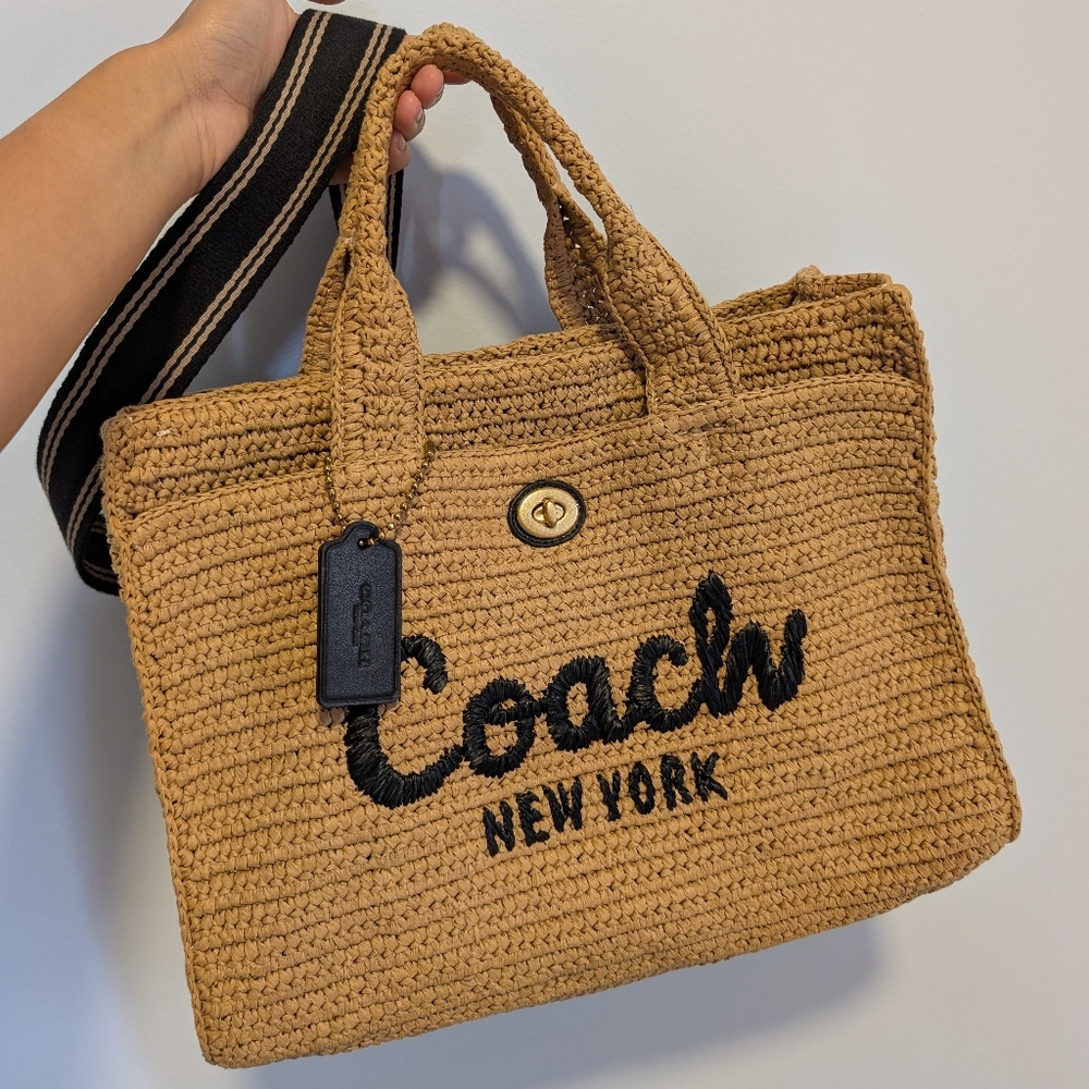 Coach Straw Cargo Tote - Picture 3 of 7